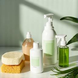 Selection of eco-friendly cleaning supplies